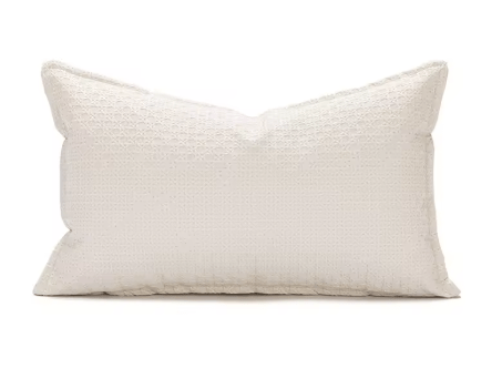 Nordic Leather Cushion Cover 17x17 inches - Cream Brown Plaid Throw - TPR Mall