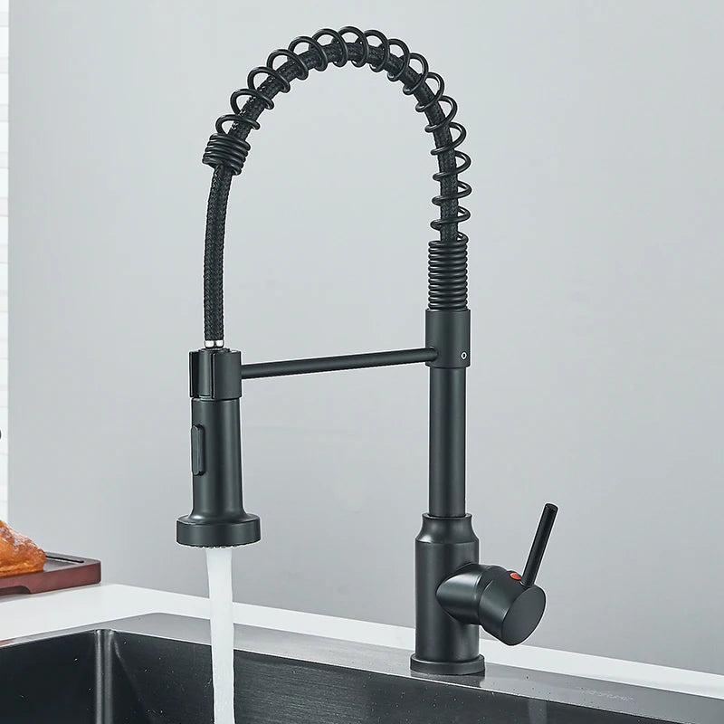 Pull Down Kitchen Faucet 360° Swivel Dual Function Tap