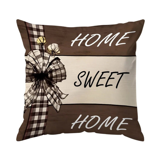Throw Pillow Cover Cotton Print Cushion Cover 17.71" x 17.71" - Peach Skin Velvet - TPR Mall