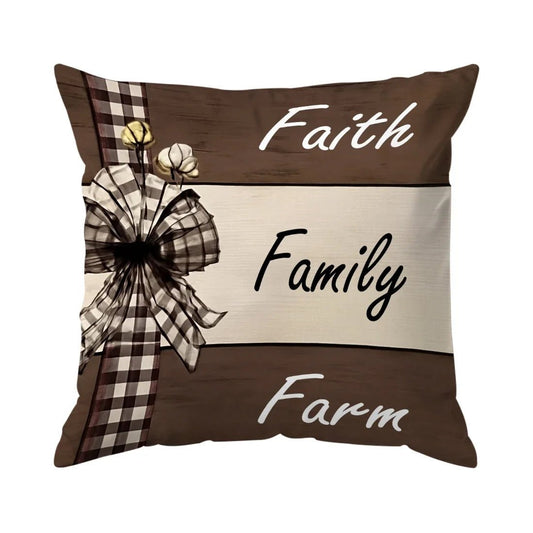Throw Pillow Cover Cotton Print Cushion Cover 17.71" x 17.71" - Peach Skin Velvet - TPR Mall